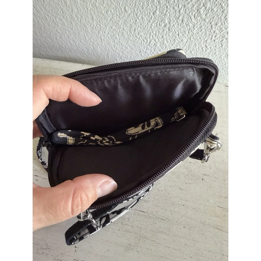 Vera Bradley Day & Night Black & White Flap Crossbody Shoulder Bag